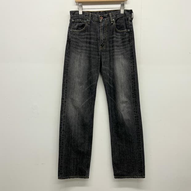 리바이스 533 블랙 데님 워싱 청바지