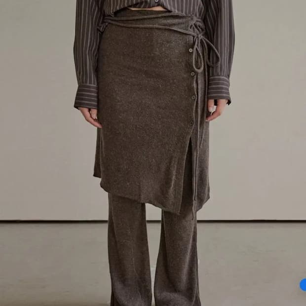 아우로 울 랩 팬츠 OURO wool wrap pants