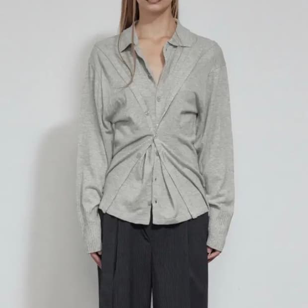 보헤미안서울 BUTTONED FIT CARDIGAN, MELANGE GR