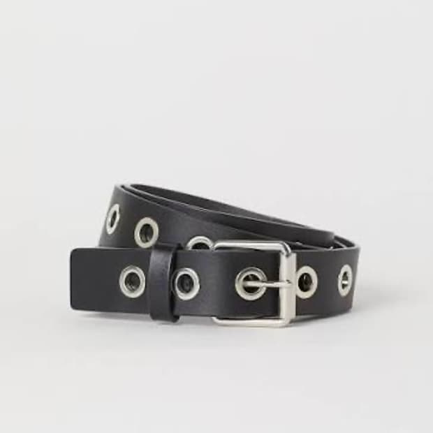 H&M x 이티스 레더 아일렛 레더 벨트