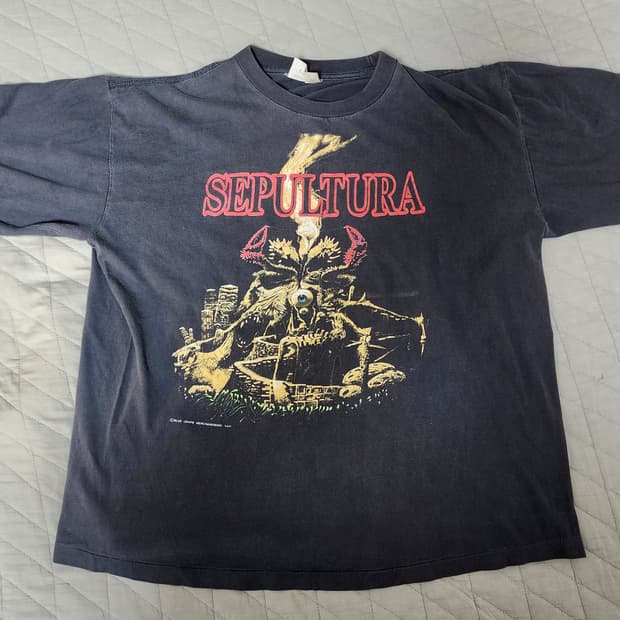 [L] 90s 세풀투라 Sepultura 빈티지 밴드티