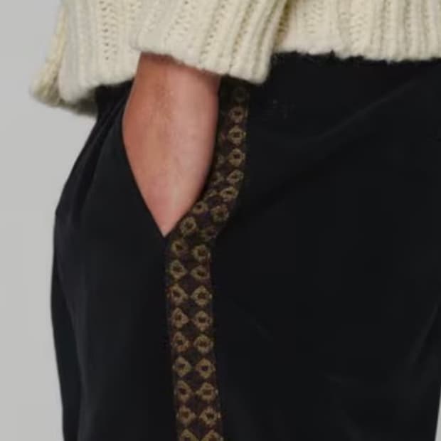 아모멘토 벨벳 자카트 팬츠 (L)