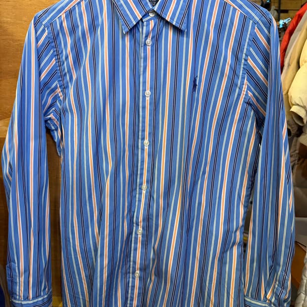 폴로스포츠 블루 스트라이프 셔츠