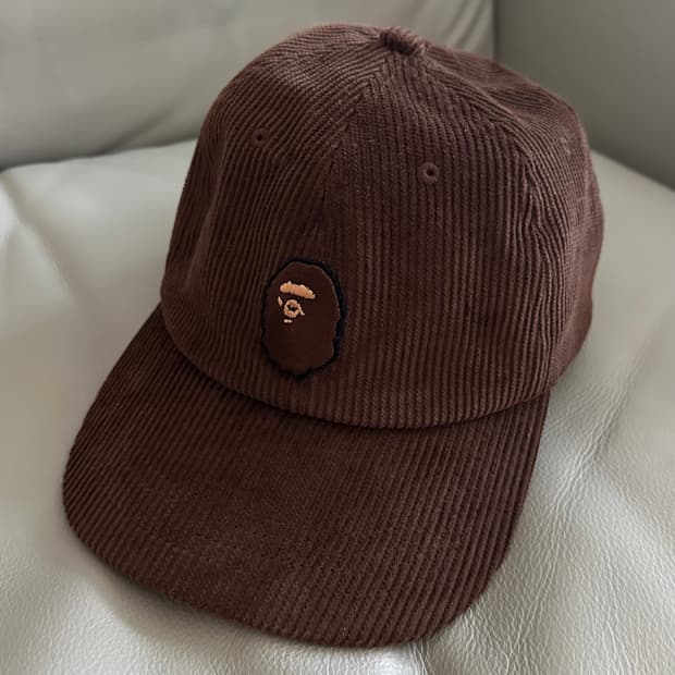베이프 코듀로이 헤드 캡 모자