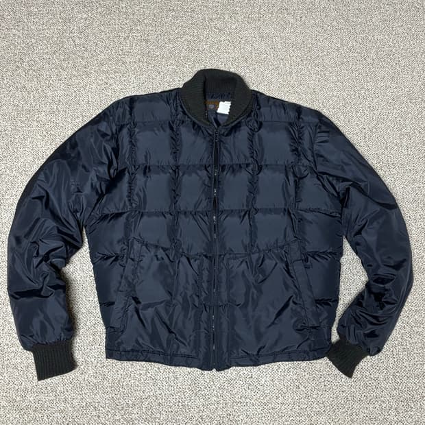 (L) tempco 템포 빈티지 다운자켓 블랙