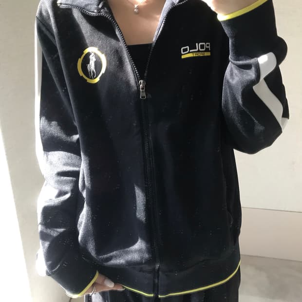 폴로 블랙 빅포니 트랙탑