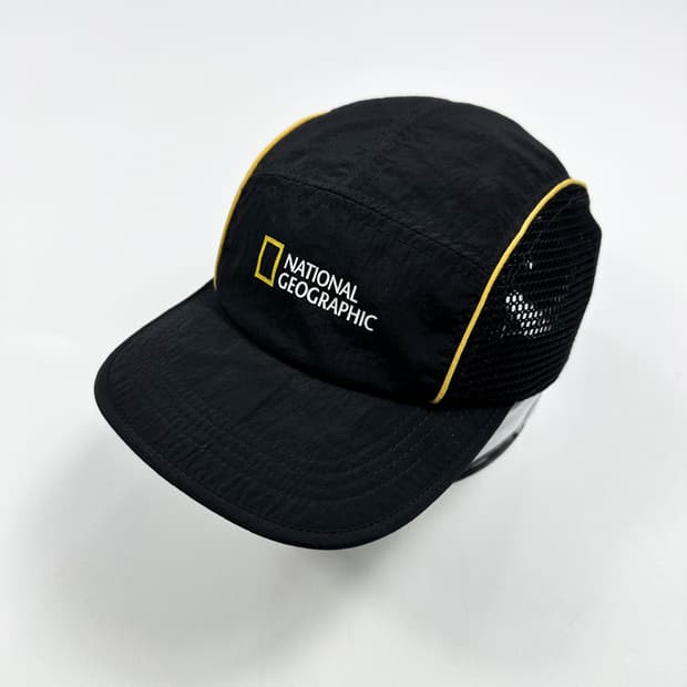 내셔널지오그래픽 블랙 나일론 캠프캡 모자