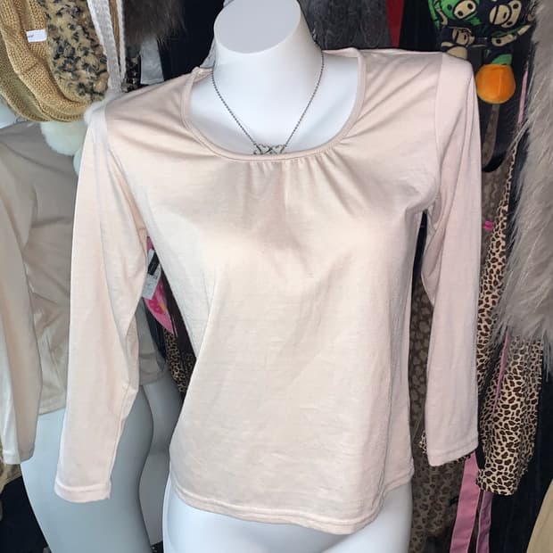 모리 코랄 핑크 셔링 긴팔