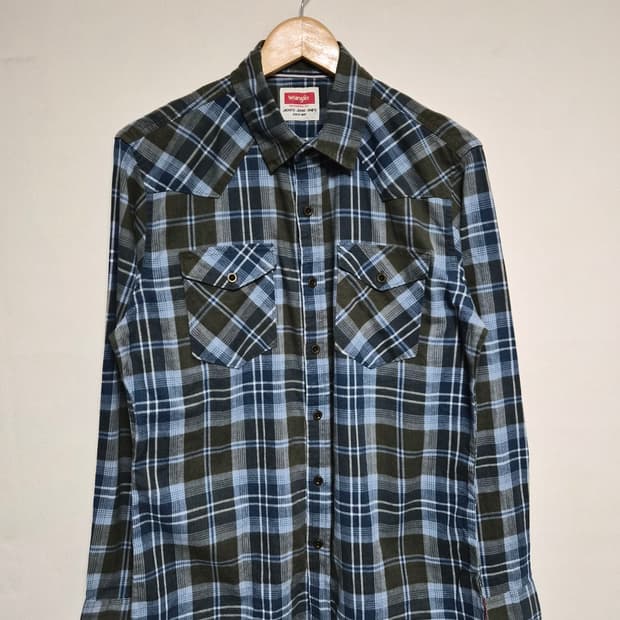 랭글러Wrangler 체크 웨스턴 셔츠 M사이즈 - S339