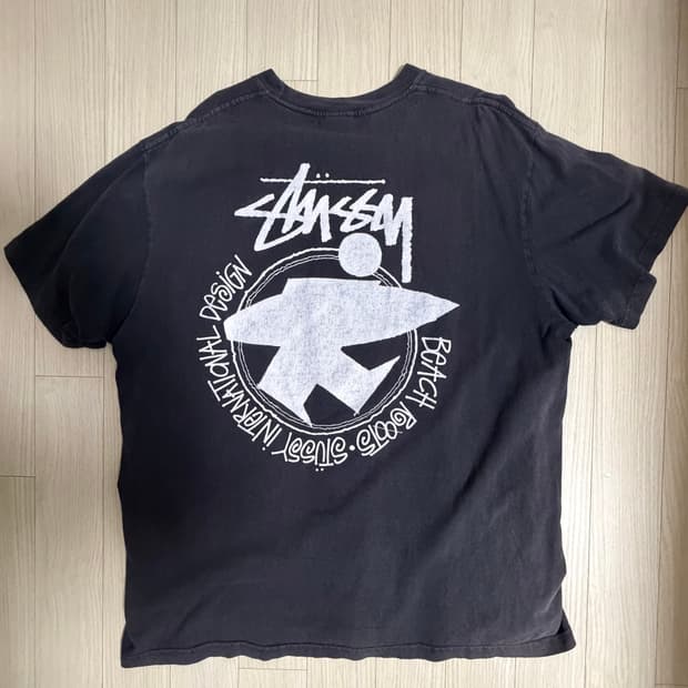 [xl] 스투시 비치 루트 티셔츠 블랙