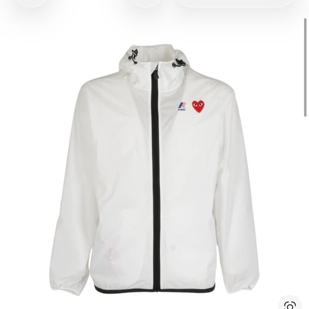 꼼데가르송 까웨이 바람막이 xs 화이트