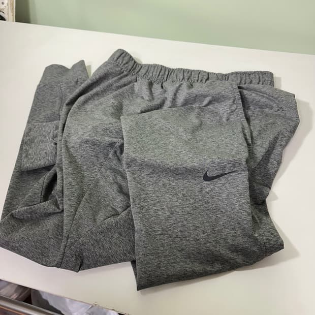 M 나이키 진그레이 스우시로고 머슬핏 스판덱스 트레이닝팬츠
