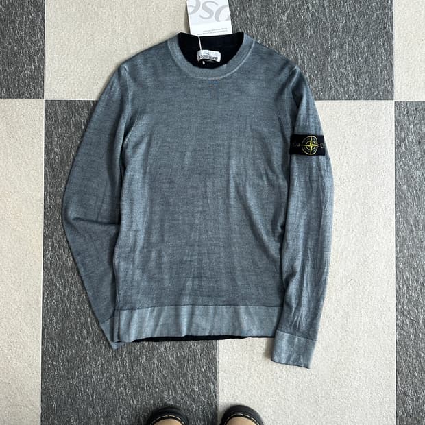 스톤아일랜드 에어브러쉬 울 니트 