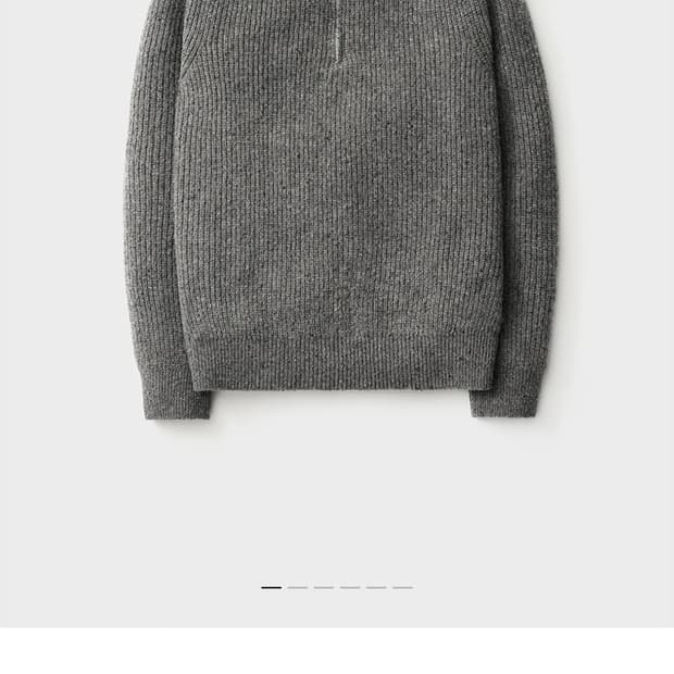 포터리 울 하이넥 하프집업 니트 멜그 3