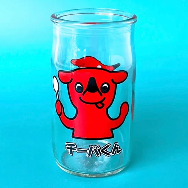 일본 고전 유리컵 글라스 미니컵 쇼와 빈티지 소품 인테리어 연필꽂이 키티