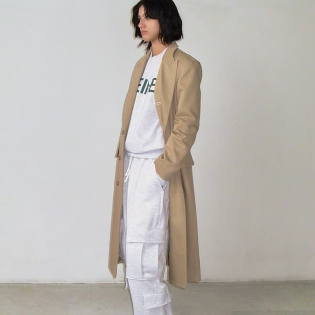 다이닛 스트링카고스웻팬츠 화이트멜란지