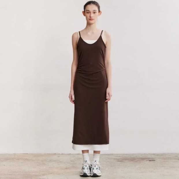 애프터아워즈 레이어드 슬립 원피스 