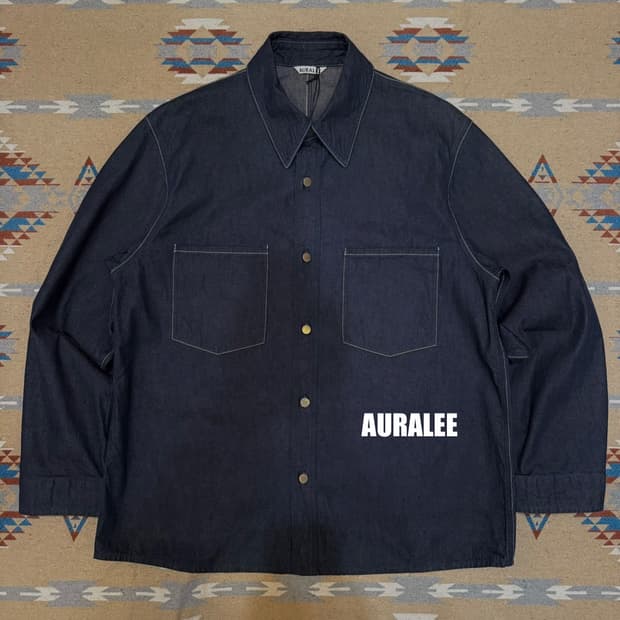 [4][XL] 오라리 하드 트위스트 라이트 데님 셔츠 블루종 