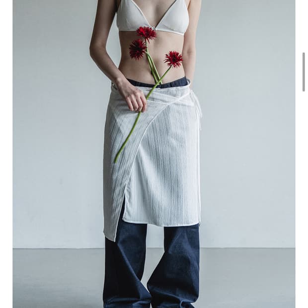 매니크 라비츠 레이어드 랩스커트