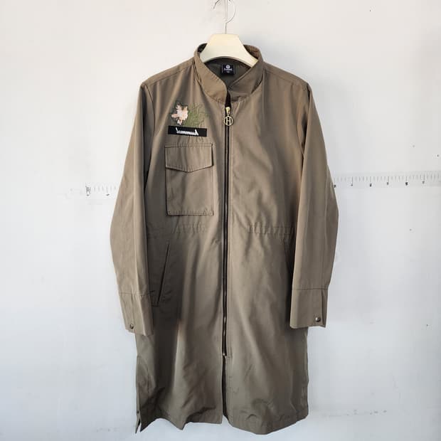 hummel 카키색 롱 야상 점퍼