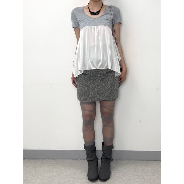 빈티지 그레이 스커트