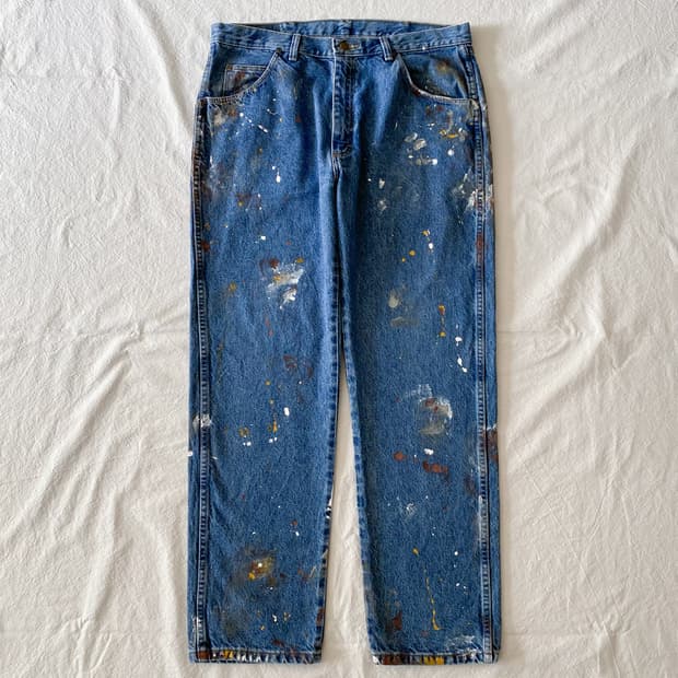 랭글러 페인팅 데님 팬츠
