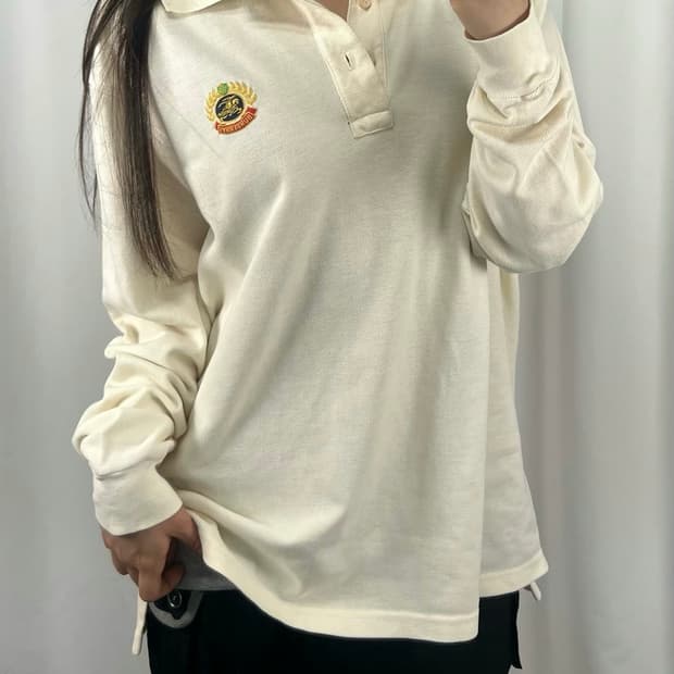 90‘s 버버리 크레스트 긴팔 PK 카라티