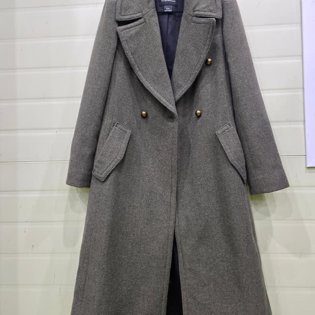 클럽모나코 헤링본 더블 롱코트