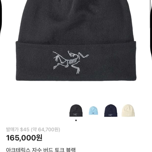 아크테릭스 블랙 비니