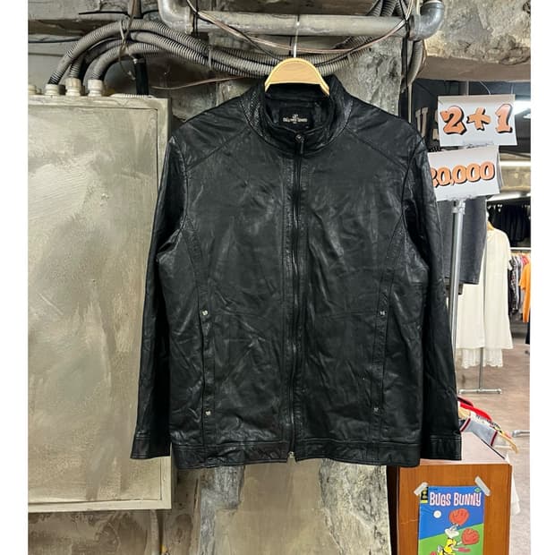 빈티지 양가죽 레더 자켓 블랙 100 #csz3999
