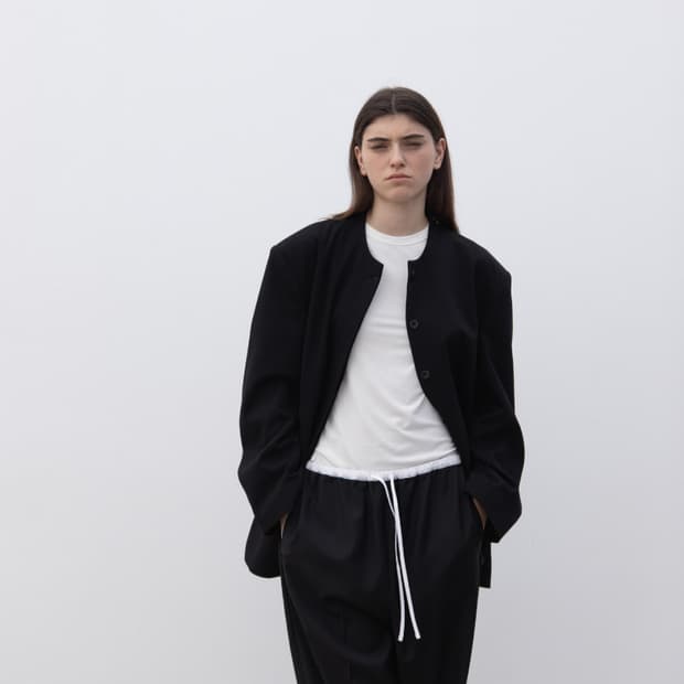 오브헤덴 스트라이프 울 와이드 팬츠 wide pants