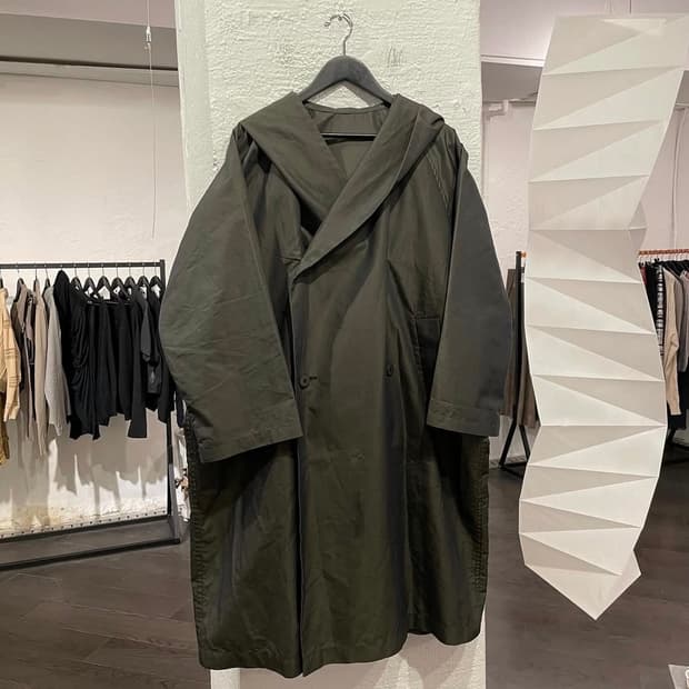 요지야마모토 오버사이즈 후디드 파카