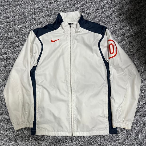 (L) 나이키 화이트/네이비 total 90 바람막이 점퍼