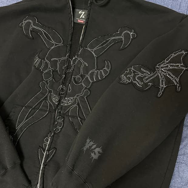 슈프림 요지 야마모토 집업 후드 블랙 L