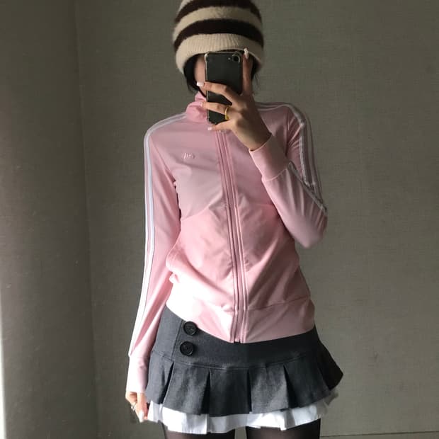 아디다스 연핑크 딱붙핏 져지