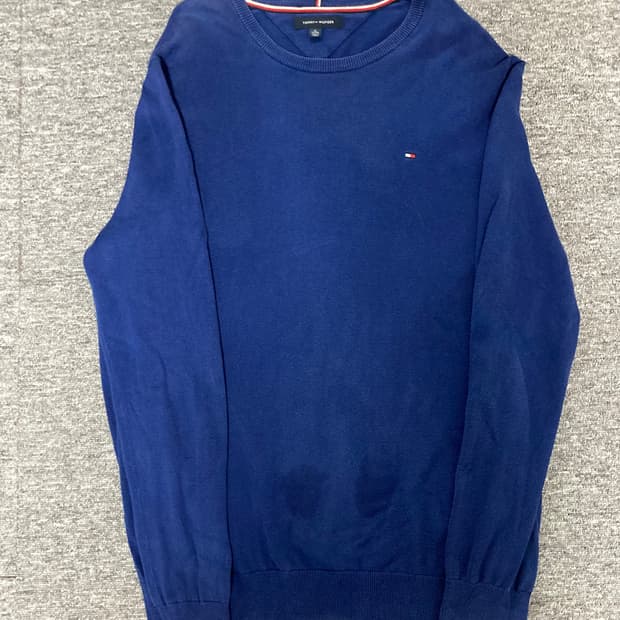 타미힐피거 라운드넥 니트 블루 XL