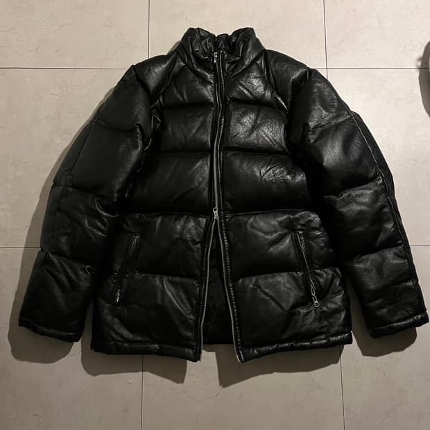Japan vintage 리얼 레더 패딩 자켓