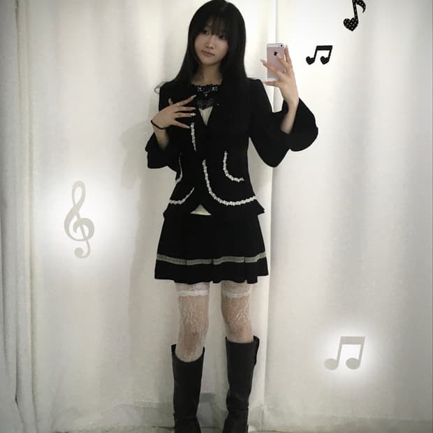 무채색 니혼진 도쿄걸 공겜여주깔 데일리 고스고딕 느좋 엑팜깔 코디세트