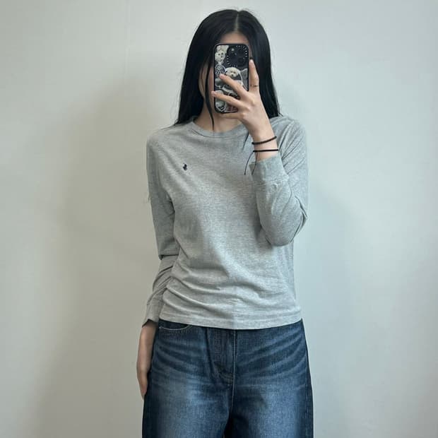 폴로 랄프로렌 그레이 롱슬리브 티셔츠