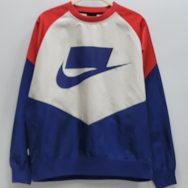 NIKE 나이키 블록 퓨추라 크루 탑 웜업 맨투맨 / 남 L 오버핏
