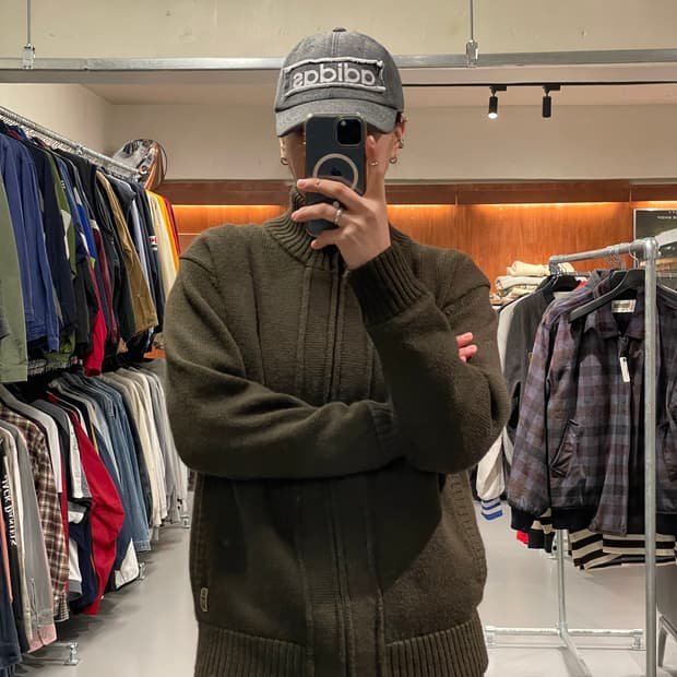 빈티지 니트 집업