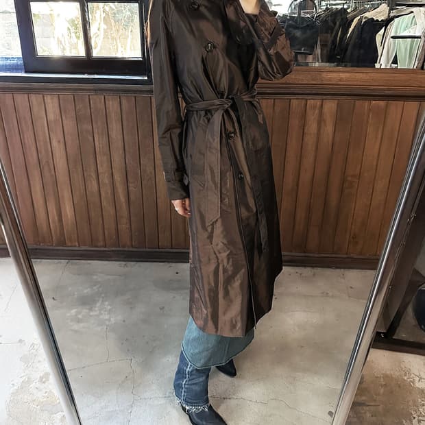 JPV nylon belted trench coat