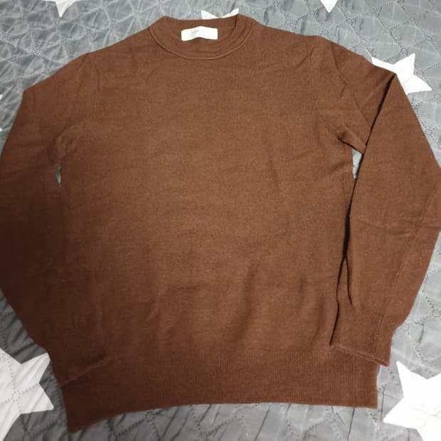 COMODO 톰보이 캐시미어 블렌드 니트 스웨터 브라운 (M)