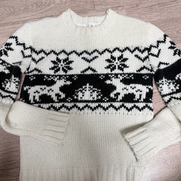 노르딕 니트 아이보리 