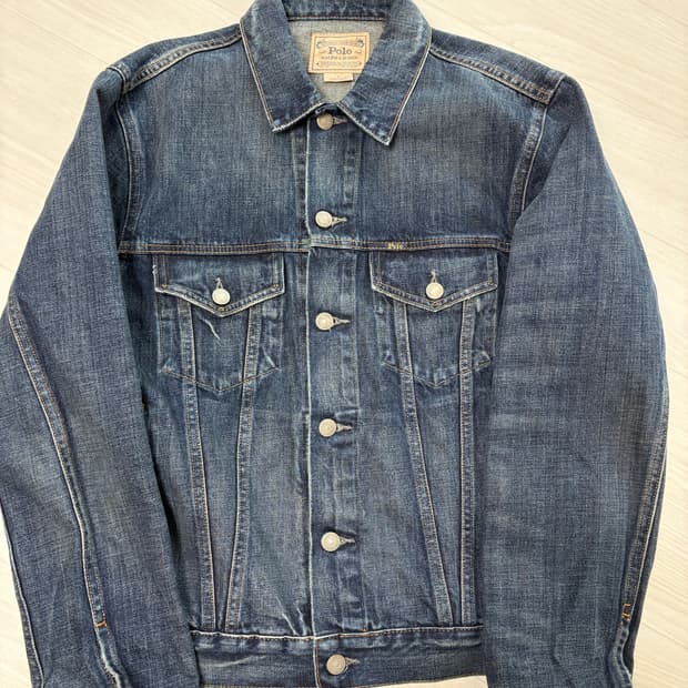 폴로랄프로렌 페이티드 데님 트러커 자켓