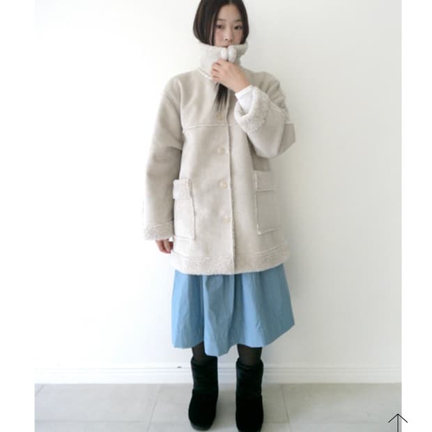 에프터먼데이 스노우 무스탕 코트 자켓