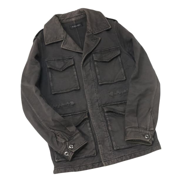 라운지 리자드  빈티지 워싱 견장 자켓