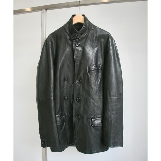 요지야마모토 뿌르옴므 10AW Leather Button Jaket