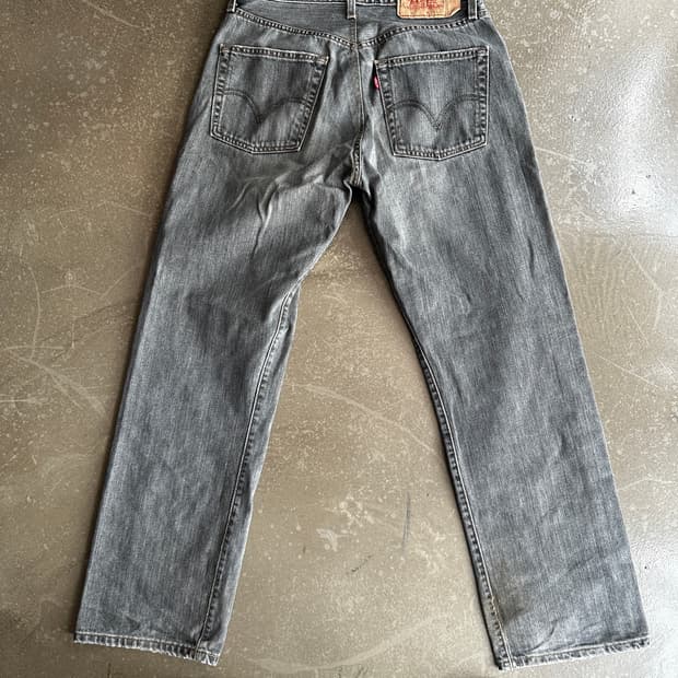Levis 501 gray denim pants w30