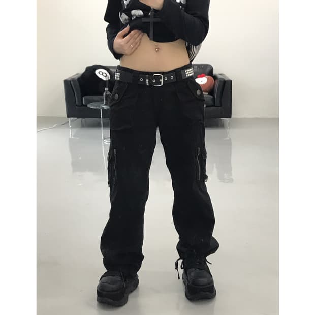 Jpn Y2k detail Cargo Pants